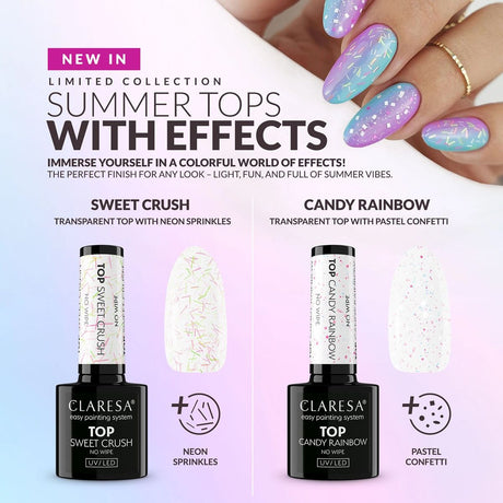 Claresa Überlack ohne Abwischen, Candy Rainbow, 5 ml