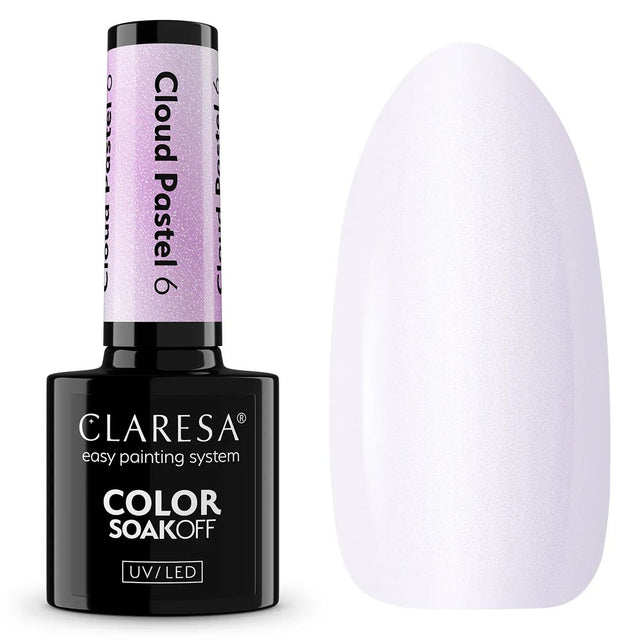 Claresa UV-LED-Gel-Nagellack, 5 ml, Wolkenpastell 6