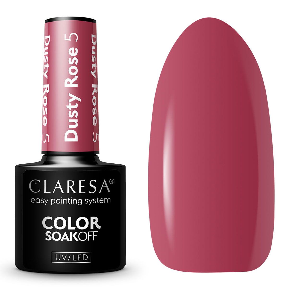 Claresa UV-LED-Gel-Nagellack, 5 ml, Dusty Rose 5