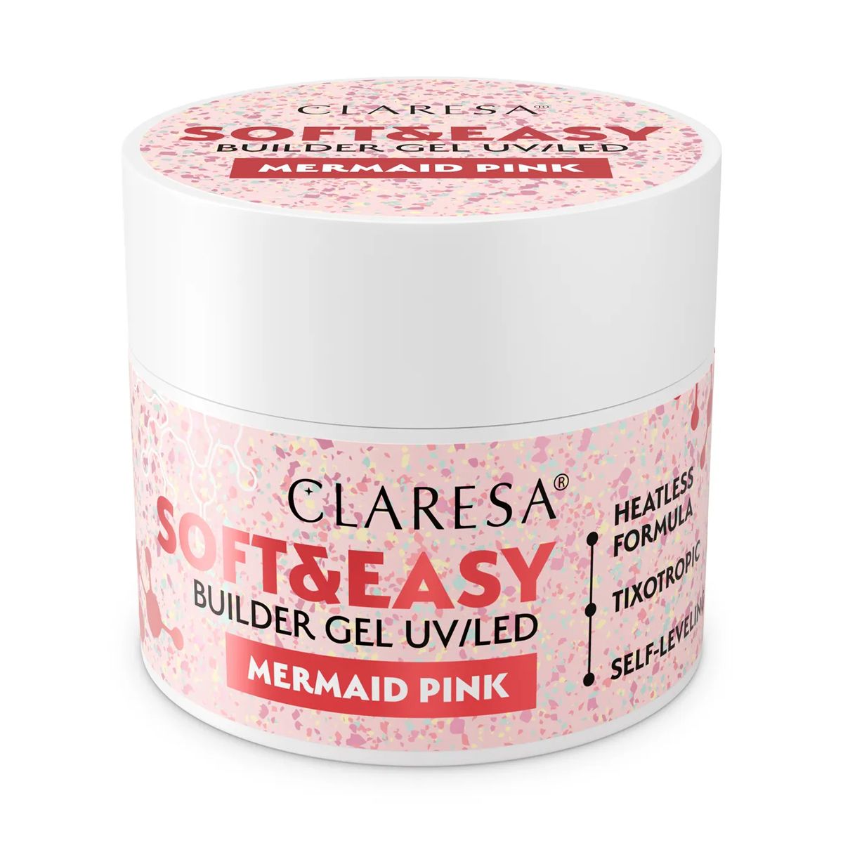 Claresa keratine soft easy builder gel mermaid pink 45gr.