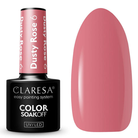 Claresa UV-LED-Gel-Nagellack, 5 ml, Dusty Rose 6