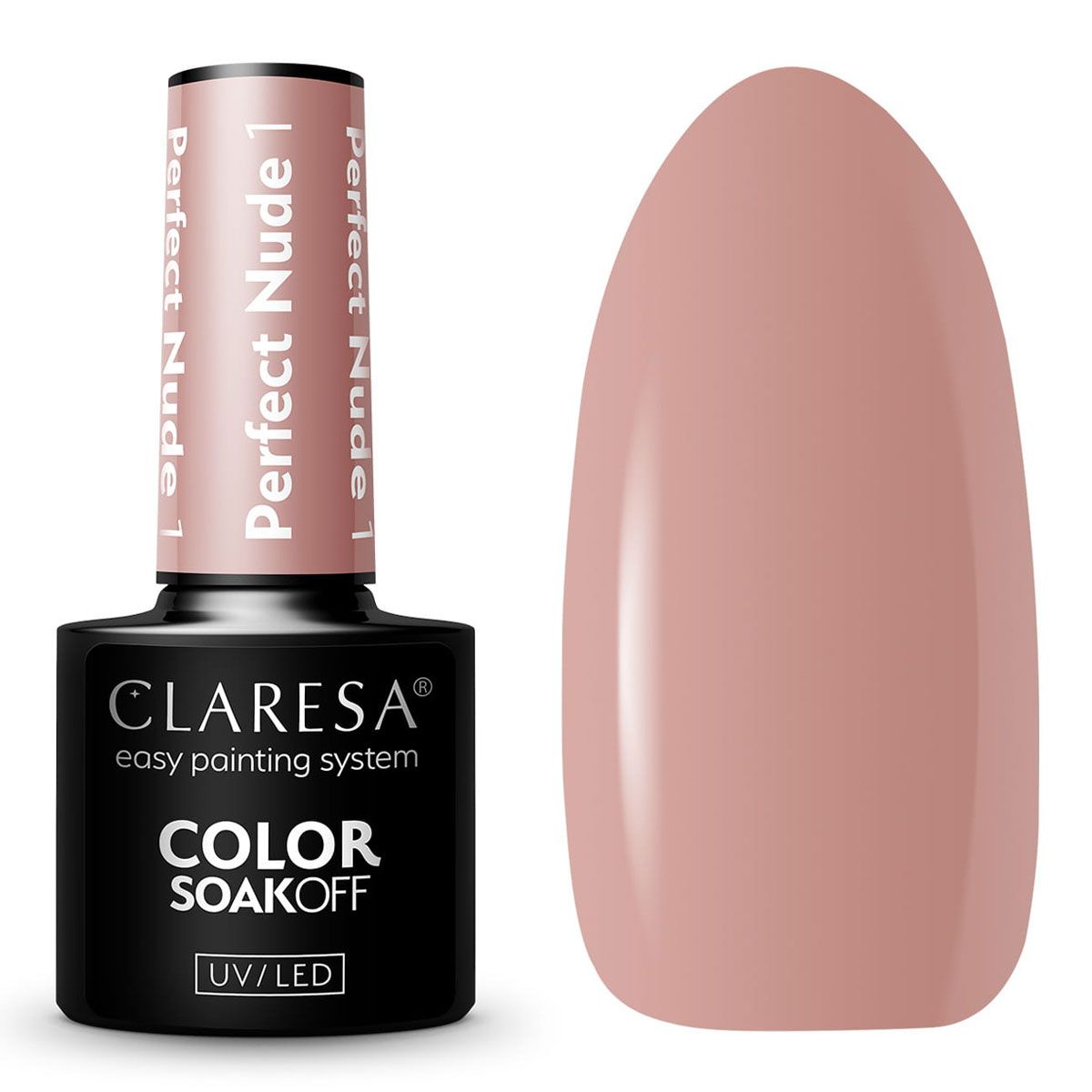 Claresa UV-LED-Gel-Nagellack, 5 ml, Perfect Nude 1