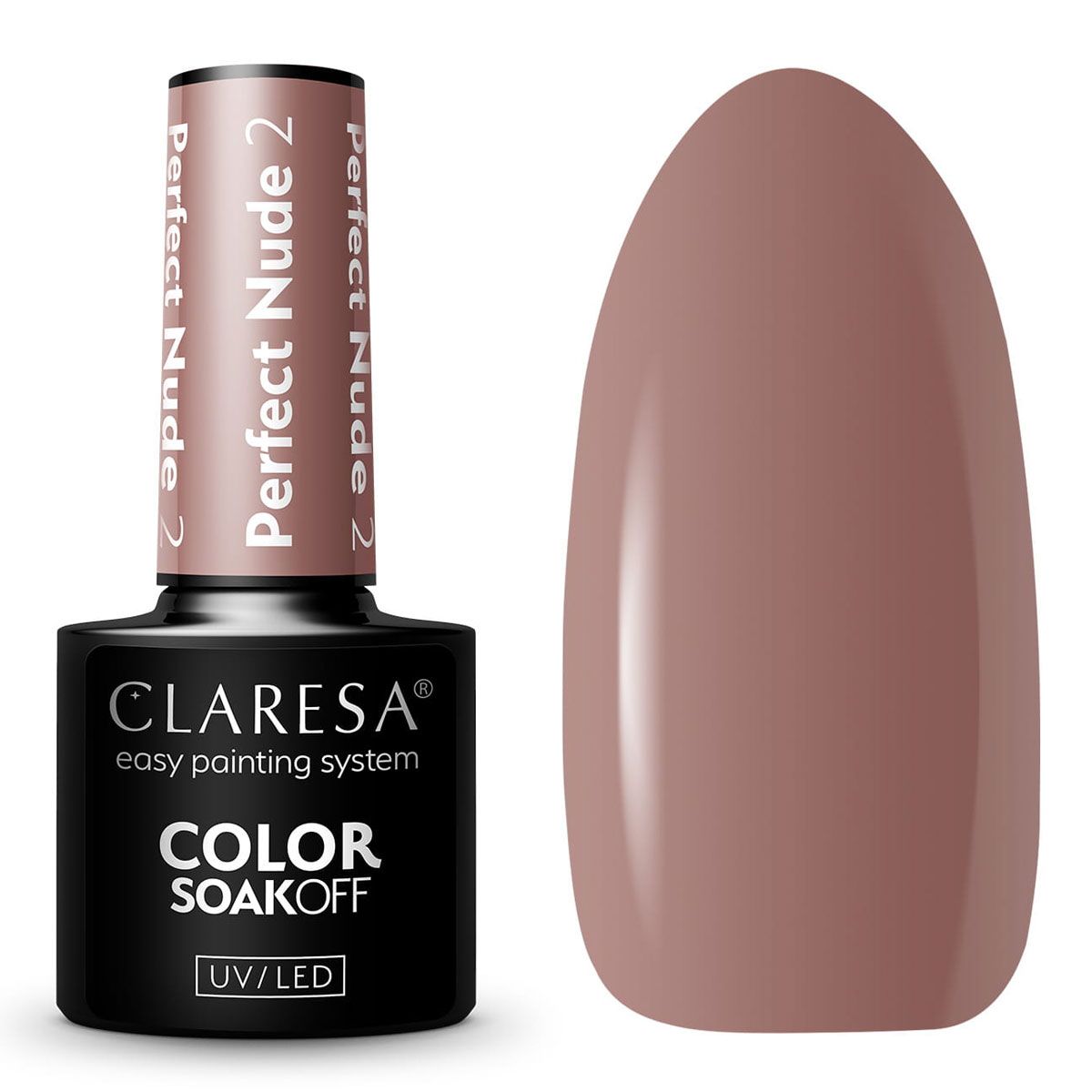 Claresa UV-LED-Gel-Nagellack, 5 ml, Perfect Nude 2