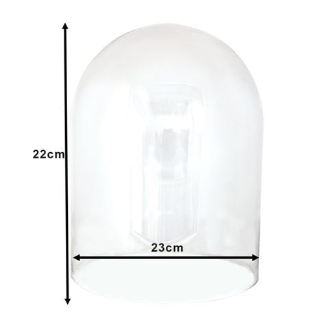 Clayre Eef Glasglocke 6gl3548 transparent 23x22 cm