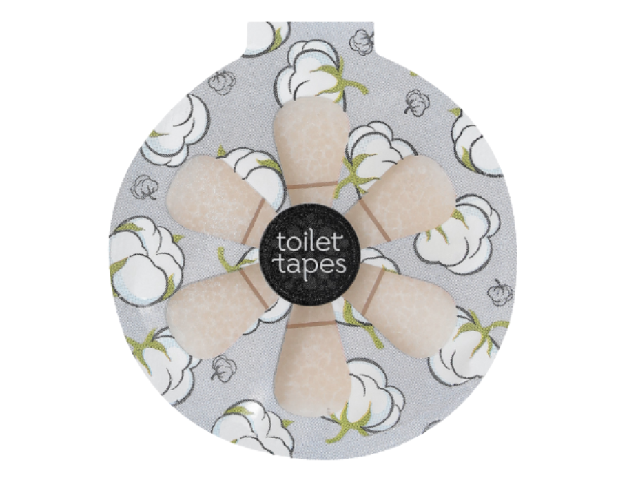 Toilettenband WC -Klebeband Block - Baumwolle reinigen