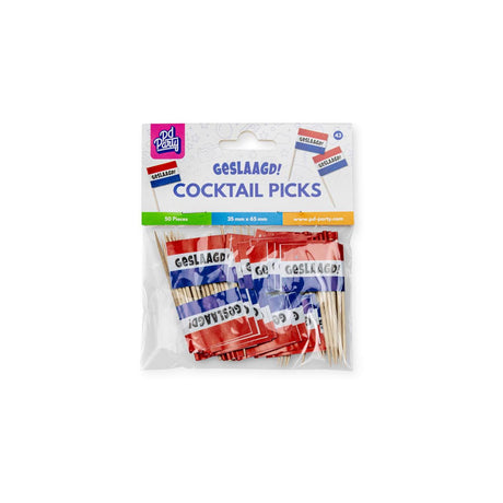 Paperdreams cocktail prikkers geslaagd rood wit blauw