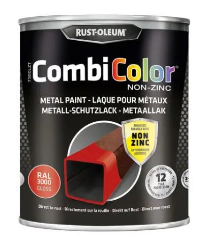 Rust-Oleum Combicolor Zinkfrei RAL3000 Hochglanz Feuerrot 750 ml