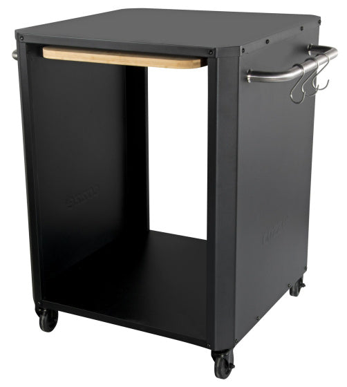 Cozze Outdoor -Tisch mit ausziehbarem Tisch für Pizzaofen schwarz