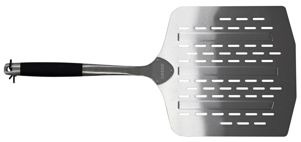Cozze Edelstahl -Pizza -Chop mit Belüftungslöchern 66 cm Silber