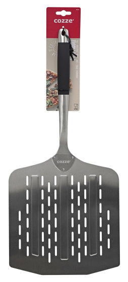 Cozze Edelstahl -Pizza -Chop mit Belüftungslöchern 66 cm Silber