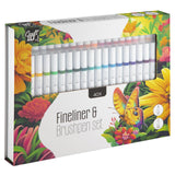 Craft ID Farbset Fineliner Pinselstift 40 Stück