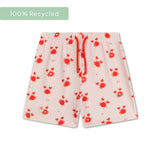 mürrisch | Beige-rote UV-Schwimmboxershorts für Jungen