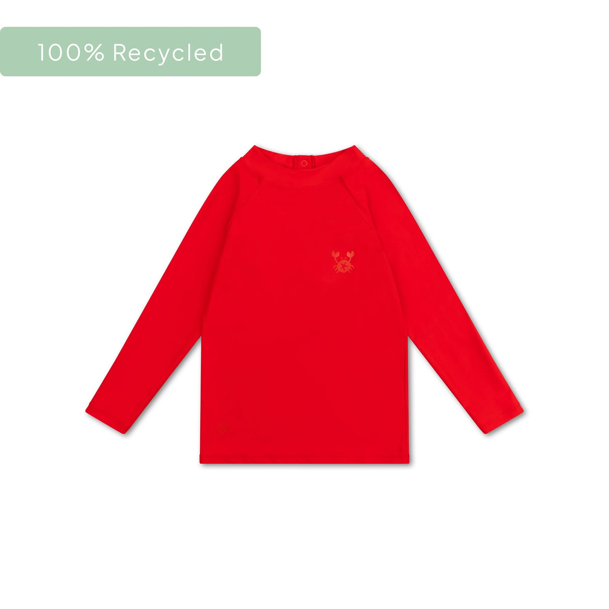 mürrisch | Beigerotes UV-Badeshirt mit langen Ärmeln