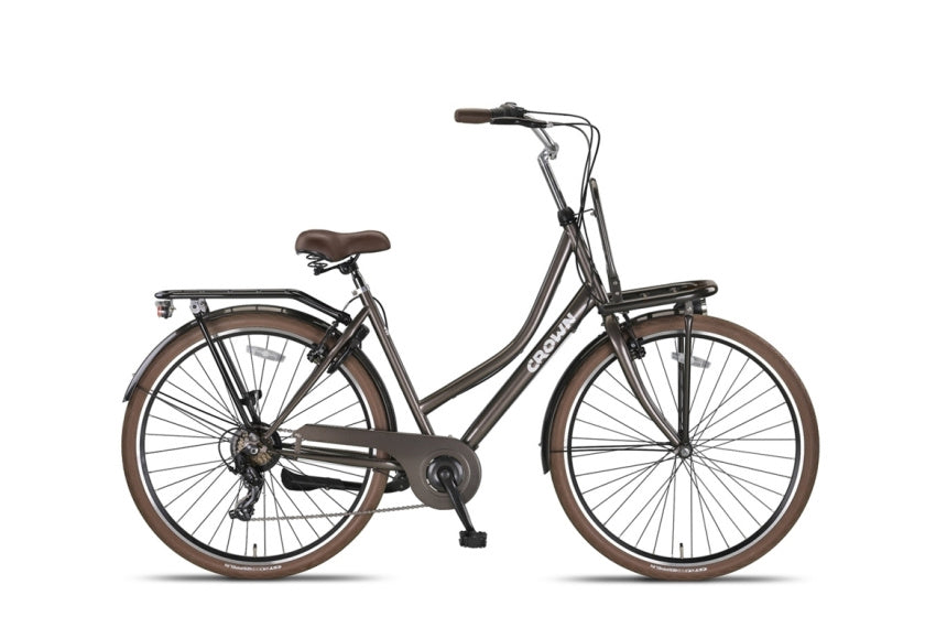 Crown Berlin 28 Zoll 53 cm Damen 7V V-Brems graubraun