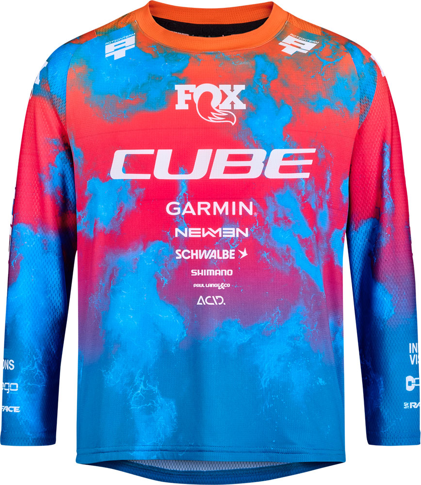 Cube Rookie x Action Team – MTB-Langarmtrikot für Kinder