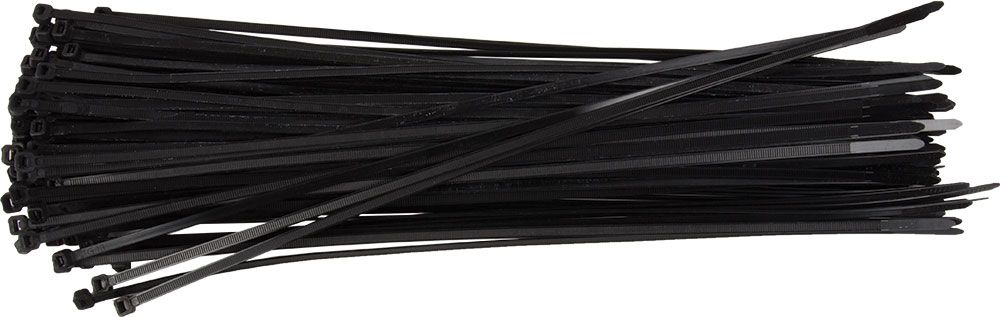 Kabelbinder ohne Markenzeichen, 4,8 x 390, schwarz, Beutel mit 100 Stück