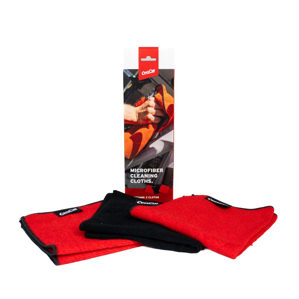 Cyclon-Reinigungstuch-Set in zwei Farben – Rot Schwarz