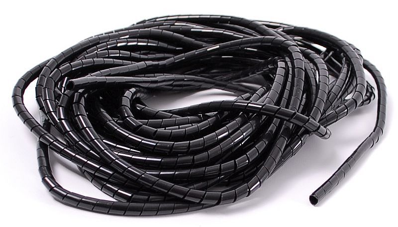 Kabelspiralband ohne Marke 4mm schwarz 10m