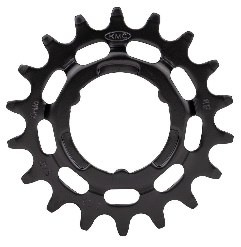 KMC -Ausrüstung Shimano schmal 18t hinten schwarz