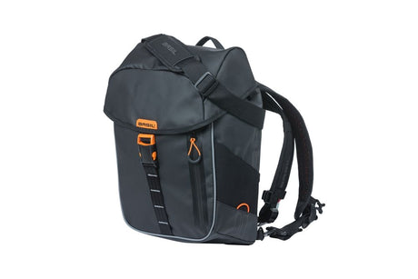 Basilikum Miles Tarpaulin Fahrrad -Rucksack - wasserdichte schwarze Rucksack für Männer und Frauen, 17 Liter Inhalt