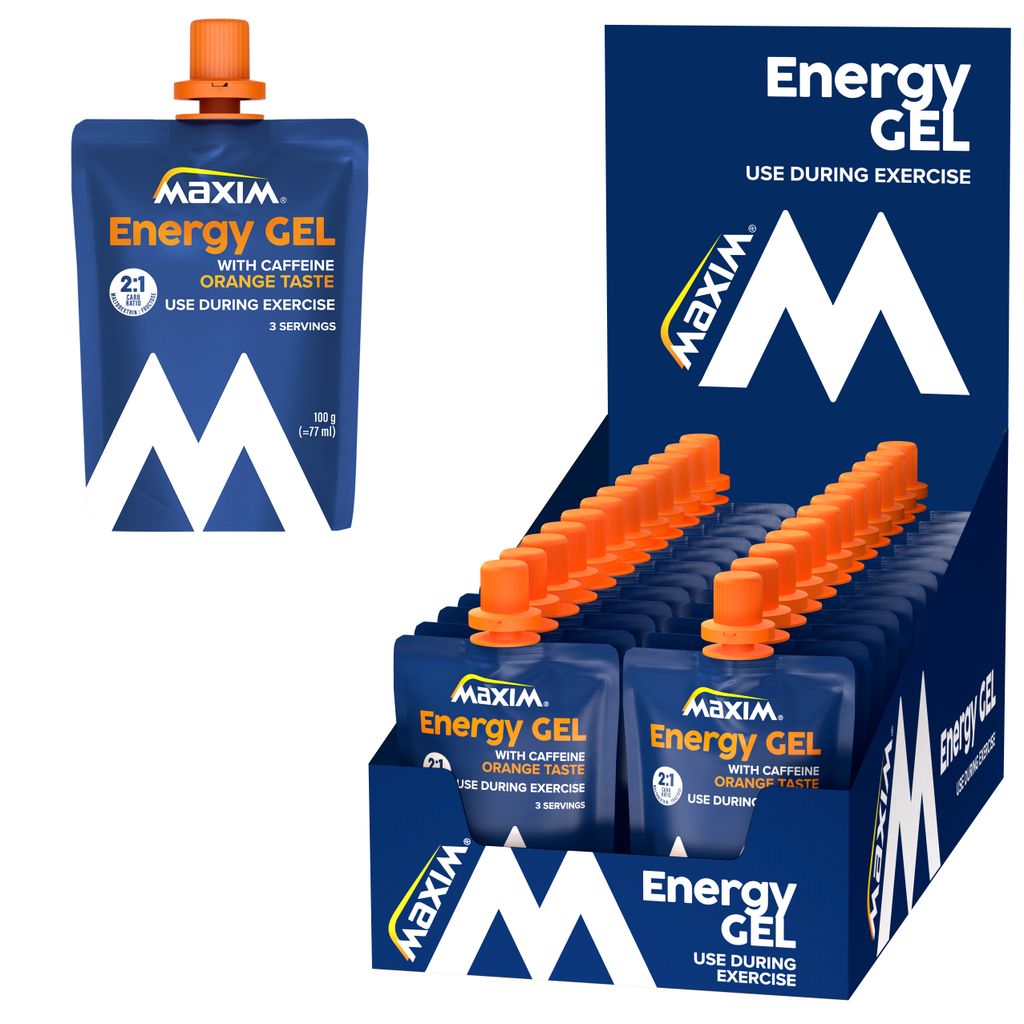 Maxim Energy Gel Orange und Koffein 100gr ds a 24