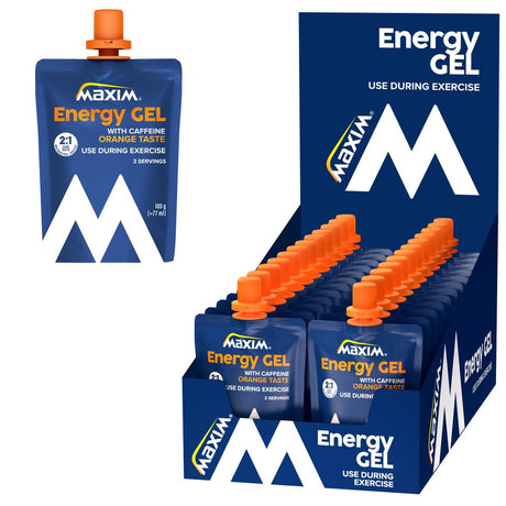 Maxim Energy Gel Orange und Koffein 100gr ds a 24