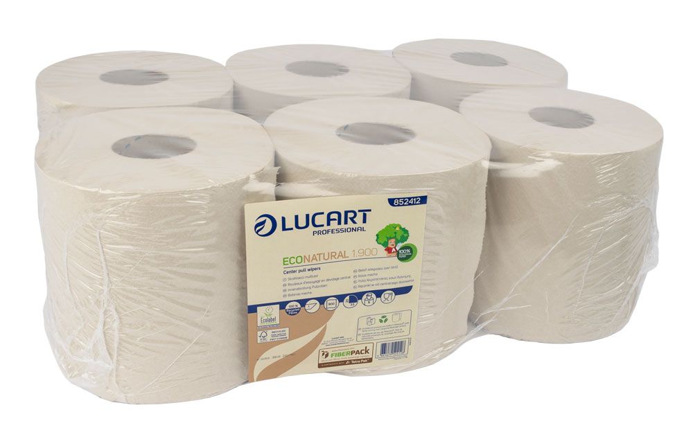 Primp Reinigungspapier Lucart Eco Natural Midi Roll Havana 6 Rollen