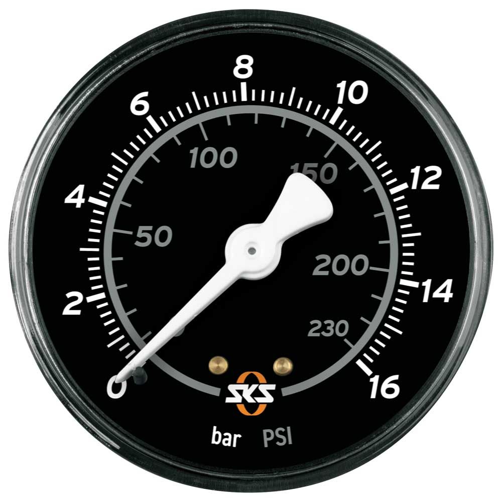Sks Pumpmanometer 63mm 16 bar schwarz