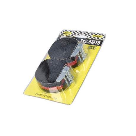 Markenloser Spanngurt 250 x 2,5 cm, schwarz, 2er-Set