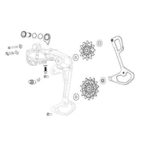 Sram derad red axs e1 xplr schraubensatz schwarz