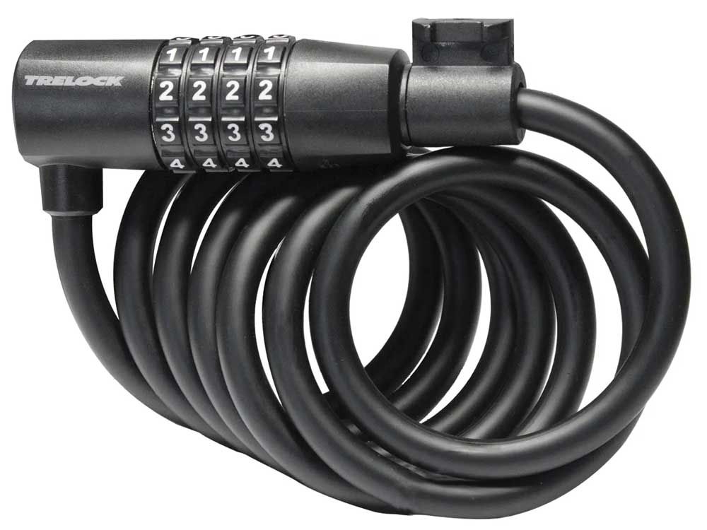 Trelock SK108 Spiral Cable Lock Code 180 8mm schwarz