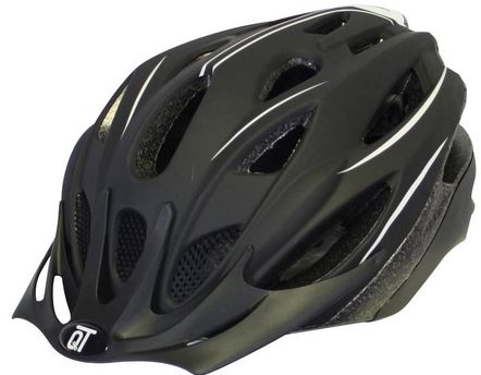 Qt Cycle Tech Helmet Matt Black White L 58-61 CM 2810412