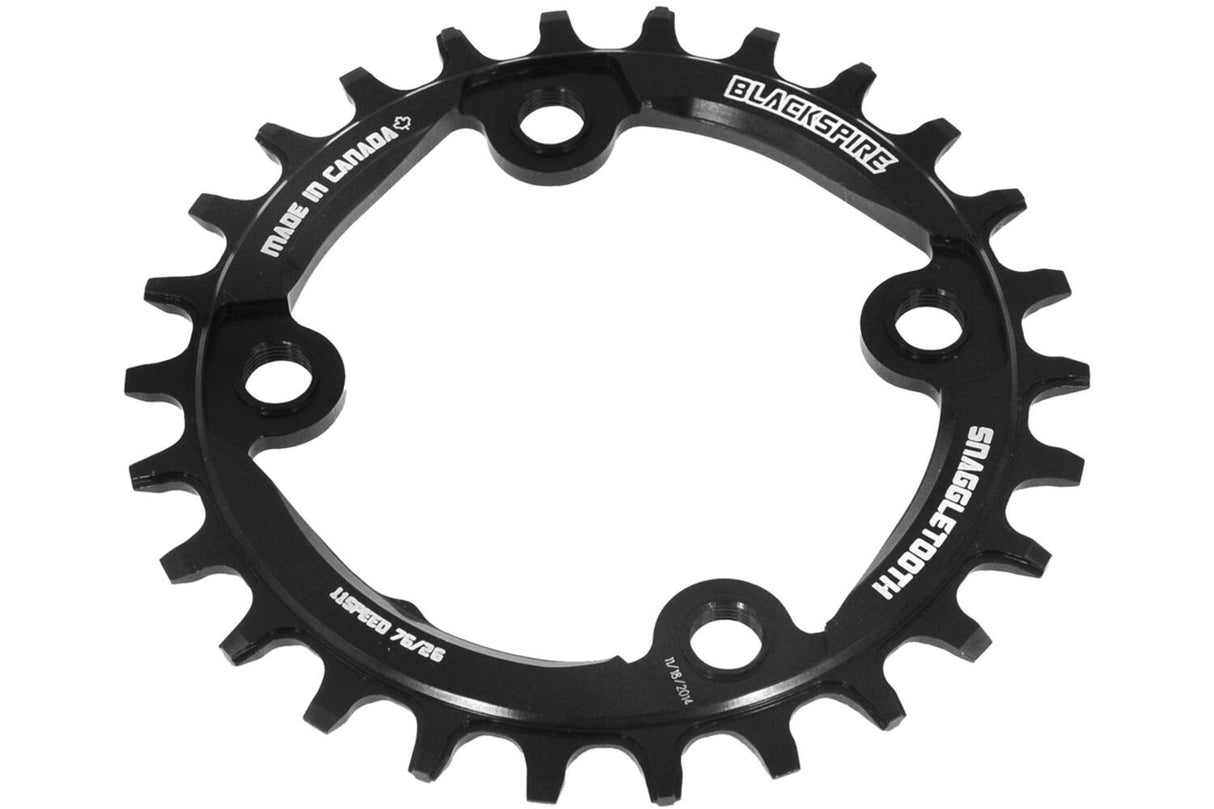 Schwarz -Grepp -Kettenblatt -Snaggletooth SRAM 76 26