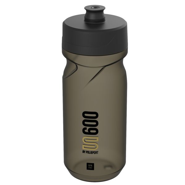 Polisport-Flasche mit Schraubverschluss S600 – 600 ml Restyle – transparent schwarz schwarz
