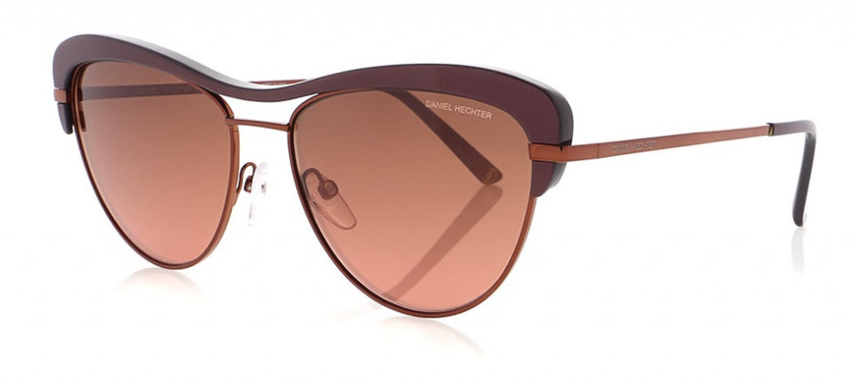 Daniel Hechter Sonnenbrille DHS253 Damen Oval Edelstahlkatze. 3 dunkelrot