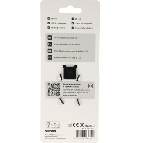 Simson usb-c led lamp pocket wit