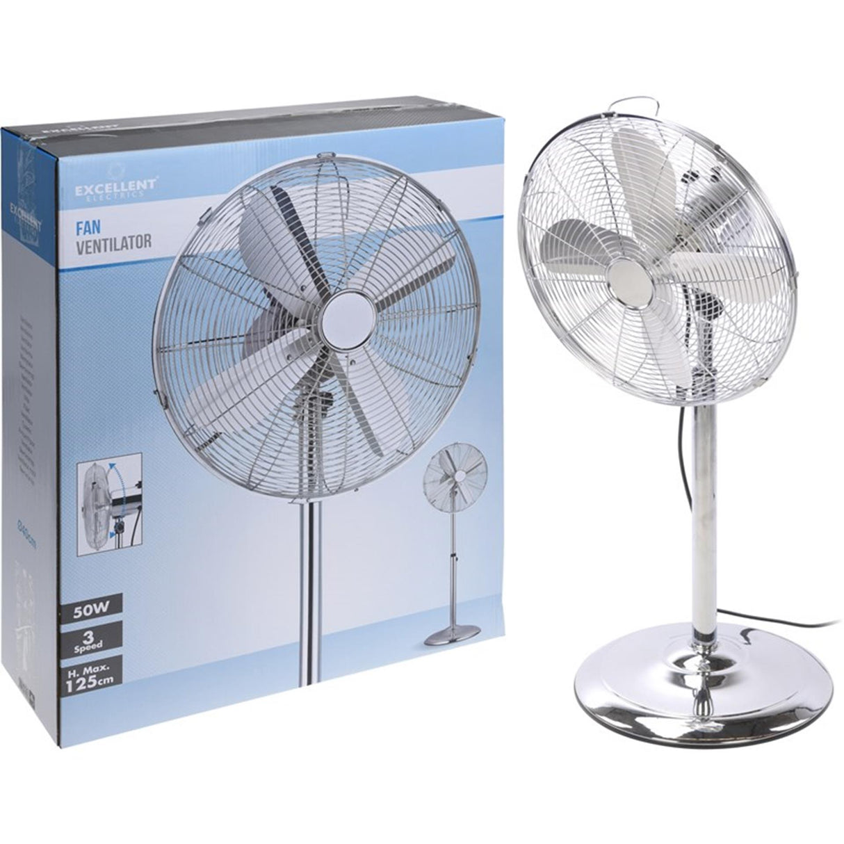 Ausgezeichneter elektrischer Standventilator Chrom ø40cm