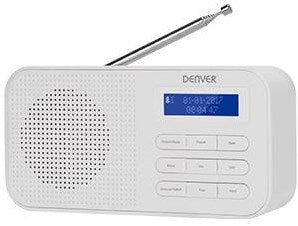 Denver DAB+ 230V oder Batterie + Dual-Alarmfunktion weiß - 8140320