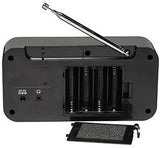 Enzo denver radio dab+ 230v of batterij + dual wekfunctie zwart - 8140310