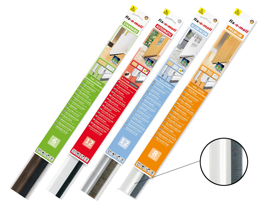 Fix -o -Moll Türbürste Premium Selbstadhäsiv -1m -Weiß