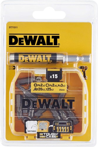 Dewalt-Zubehör dt71511 | Bit-Set mit magnetischer Schraubenführung | 15-teilig - dt71511