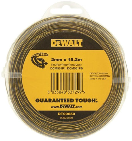 Dewalt-Zubehör 18-V-Rasentrimmer – Ersatzdraht 2 mm x 15,2 m – dt20650-qz