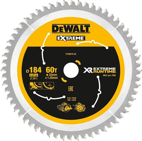 Dewalt-Zubehör | Kreissägeblatt extrem | 184x20x60t - dt99579-qz