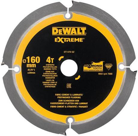 Dewalt Zubehör Kreissägeblatt PCD-Laminatfaserzement 160x20x4t - DT1470-QZ