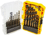 Dewalt accessoires dewalt dt70729-qz black gold metaalborenset - 23-delig - hss-g - split point 135° - in toughcase - voor metaal, hout en kunststof