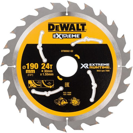 Dewalt Zubehör dt99562 xr Kreissägeblatt 190 x 30 mm 24 Zähne – dt99562-qz