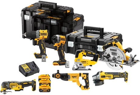 Dewalt dck706p3t | 7-delige combopack | xr 18 volt | 5,0 ah | li-ion | 3 accu's - dck706p3t-qw