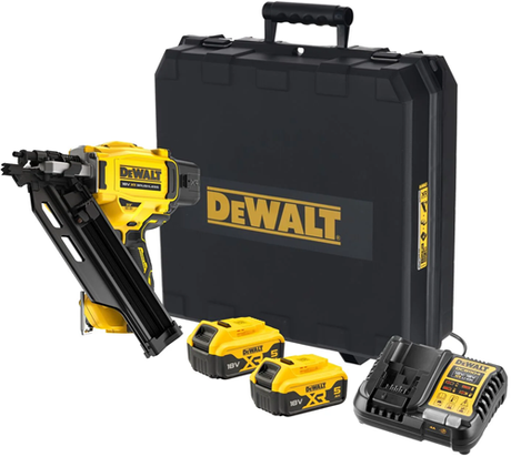 Dewalt DCN930P2 Akku-Baunagler Single Shot + Bumpfire 18 V XR 5,0 Ah im Koffer – DCN930P2-QW