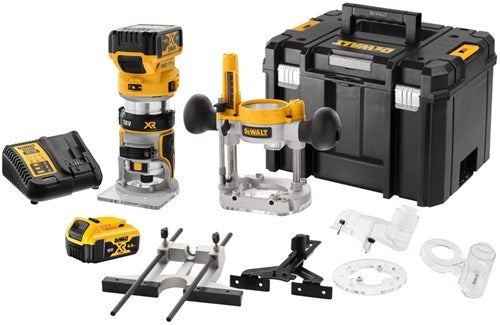 Dewalt dcw604p2 | Akku-Oberfräse Kantenschneider | 18v | 5,0ah | Li-Ion | set - dcw604p2-qw