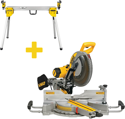 Dewalt DWS780Set Kapp- und Gehrungssäge | + Basis de7033 - dws780set